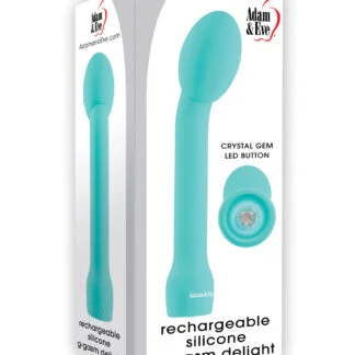 Adam & Eve G-Gasm Delight Rechargeable Silicone G Spot Vibe - Teal