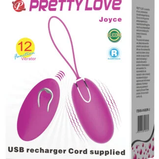 Pretty Love Joyce Vibrating Egg w/Remote Control - Fuchsia