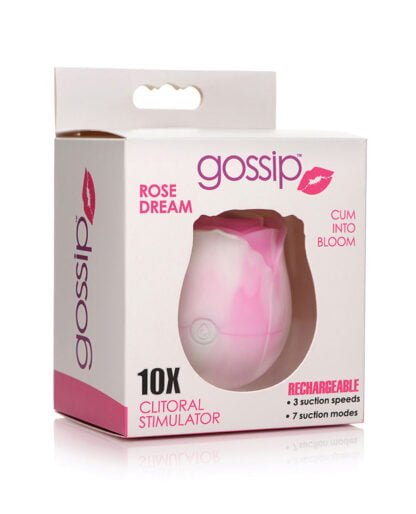 NO ETA Curve Toys Gossip Cum Into Bloom Clitoral Vibrator - Rose Dream Swirl