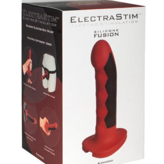 ElectraStim Silicone Fusion Komodo Dildo - Red/Black