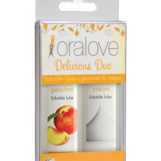 Oralove Delicious Duo Flavored Lube - Peaches & Cream