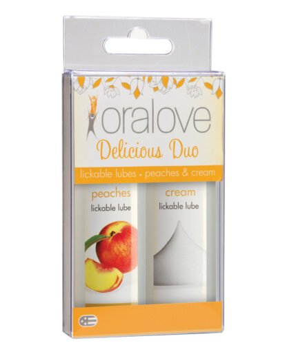 Oralove Delicious Duo Flavored Lube - Peaches & Cream