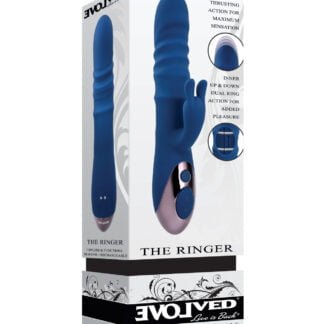Evolved The Ringer Rechargeable Thrusting Rabbit - Blue