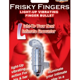Frisky Finger Light Up Vibrating Finger Bullet - Clear