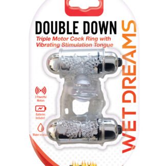 Wet Dreams Double Down Vibrating Cockring w/Bullet