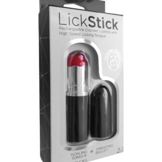 Lick Stick Rechargeable Discreet Lipstick Bullet w/High Speed Licking Tongue