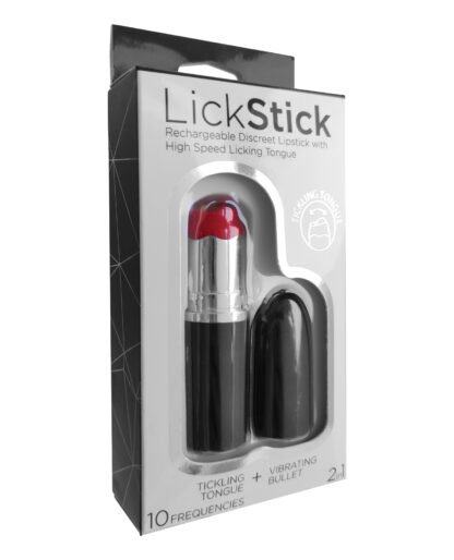 Lick Stick Rechargeable Discreet Lipstick Bullet w/High Speed Licking Tongue