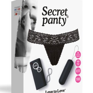 Love to Love Secret Vibrating Panty - Black