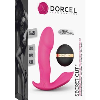 Dorcel Secret Clit Dual Stim Heating and Voice Control - Pink
