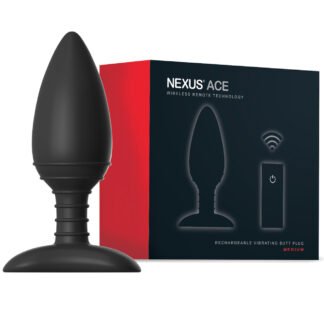 Nexus Ace Remote Control Butt Plug Medium - Black