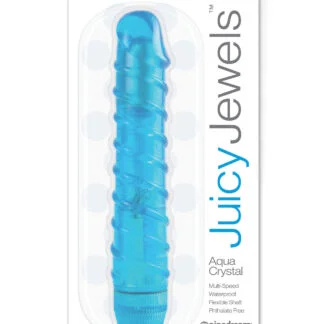 Juicy Jewels Aqua Crystal Vibrator - Blue