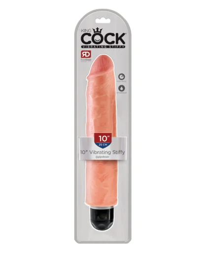 King Cock  10" Vibrating Stiffy - Flesh
