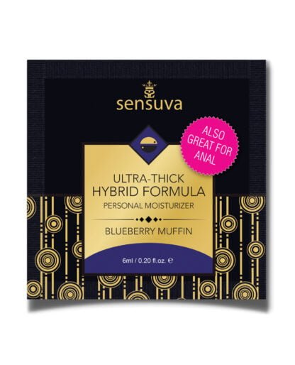 Sensuva Ultra Thick Hybrid Personal Moisturizer Single Use Packet - 6 ml Blueberry Muffin