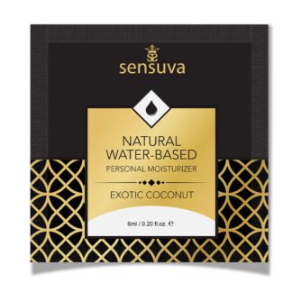 Sensuva Natural Water Based Personal Moisturizer Single Use Packet - 6 ml Exotic Coconut