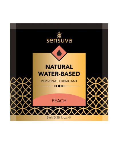 Sensuva Natural Water Based Personal Moisturizer Single Use Packet - 6 ml Peach