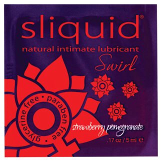 Sliquid Swirl Lubricant Pillow - .17 oz Strawberry Pomegranate