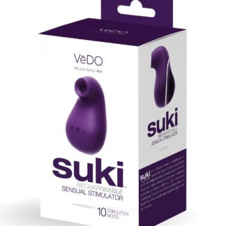 VeDO Suki Rechargeable Vibrating Sucker - Deep Purple