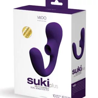 VeDO Suki Plus Rechargeable Dual Sensation Toy - Deep Purple