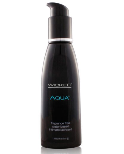 Wicked Sensual Care Aqua Water Based Lubricant - 4 oz Fragrance Free