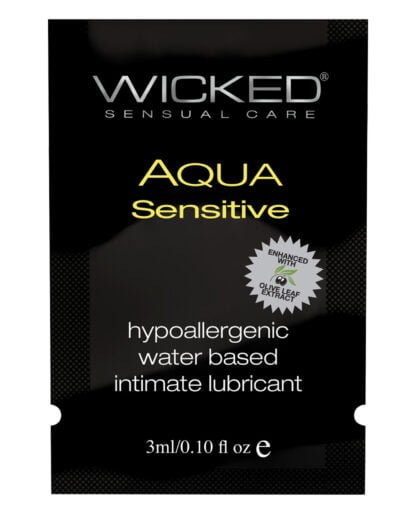 Wicked Sensual Care Hypoallergenic Aqua Sensitive Water Based Lubricant - .1 oz