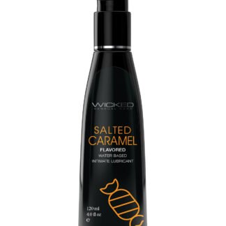 Wicked Sensual Care Aqua Water Based Lubricant - 4 oz Salted Caramel