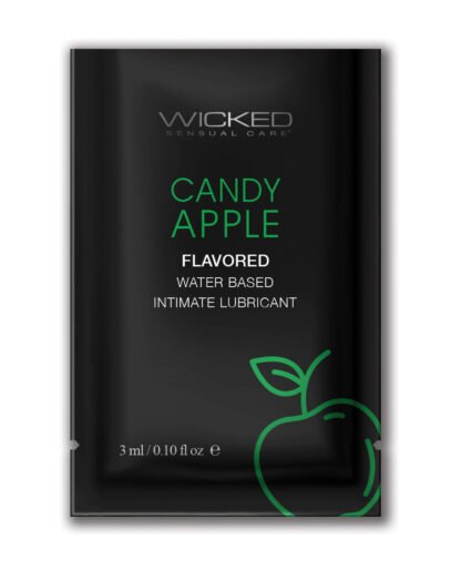 Wicked Sensual Care Aqua Water Based Lubricant - .1 oz Candy Apple