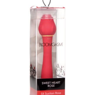 Inmi Bloomgasm Sweet Heart Rose 5X Suction & 10X Vibrator - Red