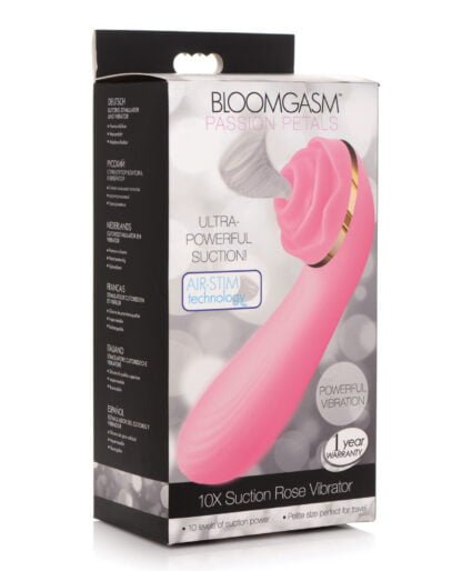 NO ETA Inmi Bloomgasm Passion Petals Rose 10X Suction & Vibrator - Pink