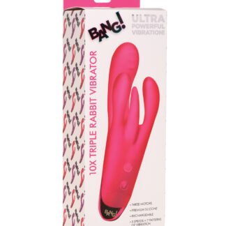 Bang! 10X Triple Rabbit Vibrator - Pink