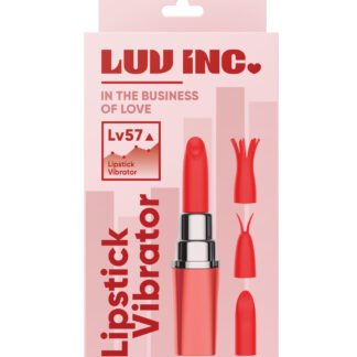 Luv Inc. Lipstick Vibrator w/4 Heads - Coral