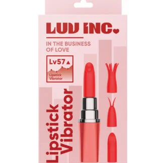 Luv Inc. Lipstick Vibrator w/4 Heads - Coral