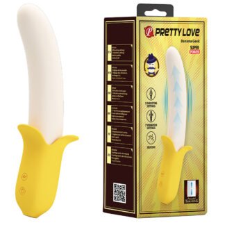 Pretty Love Banana Geek Thrusting Vibrator - Yellow