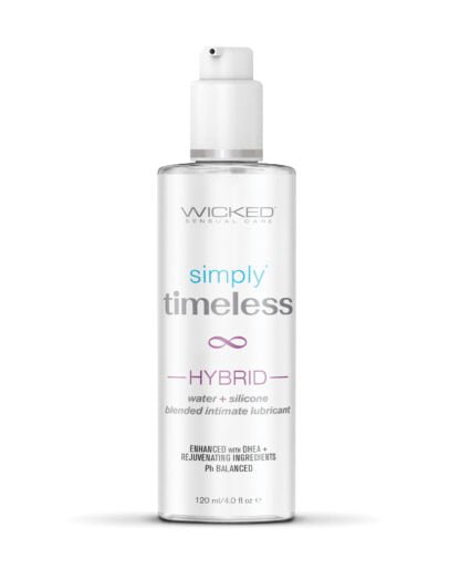 Wicked Sensual Care Simply Timeless Hybrid Water & Silicone Lubricant - 4 oz