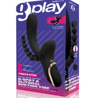 XGen Bodywand G-Play Triple Stimulation Squirt Trainer - Black