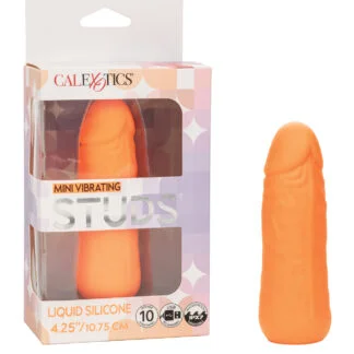 Silicone Studs Mini Vibrating Studs - Orange