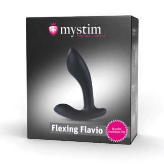 Mystim Flexing Flavio eStim Silicone Prostate Stimulator - Black