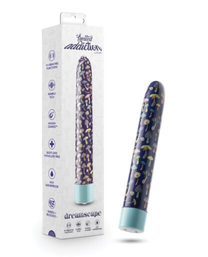 Blush Limited Addiction Dreamscape 7" Rechargeable Vibe - Blue