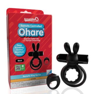 Screaming O Ohare Remote Controlled Vibrating Ring  - Black