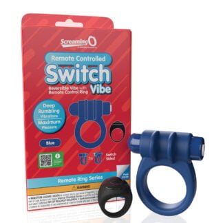 Screaming O Switch Remote Controlled Vibrating Ring - Blue