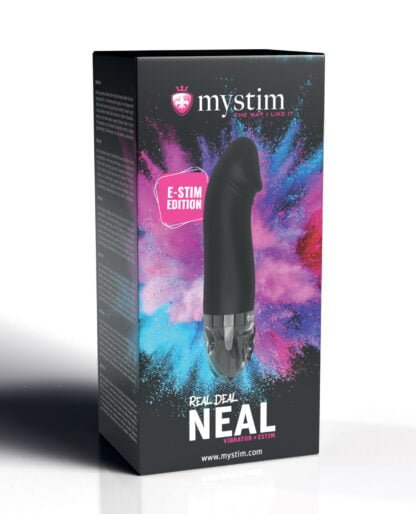 Mystim Real Deal Neal eStim Realistic Vibrator - Black