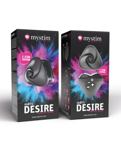 Mystim Hearts Desire eStim Layon Vibrator - Black