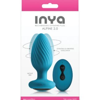 INYA Alpine 2.0 Gyrating & Vibrating Anal Plug w/Remote - Teal