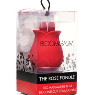 Bloomgasm The Rose Fondle 10X Massaging Clit Stimulator - Red