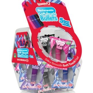 Screaming O Soft Touch Rechargeable Bullets Candy Bowl - Asstd. Colors Bowl of 24