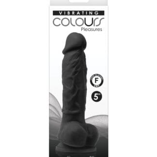 Colours Pleasures 5" Vibrating Dildo - Black
