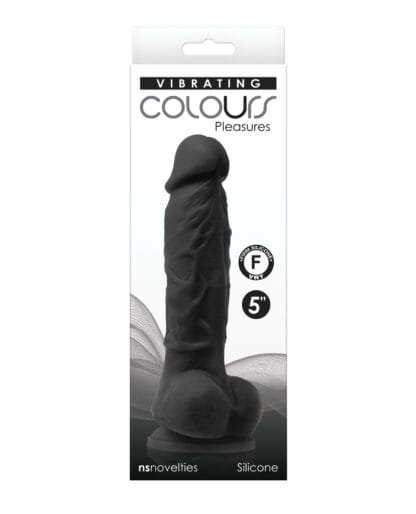 Colours Pleasures 5" Vibrating Dildo - Black