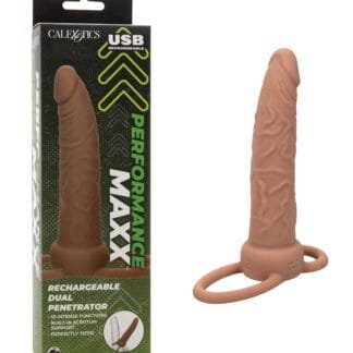 Performance Maxx Rechargeable Dual Penetrator - Brown