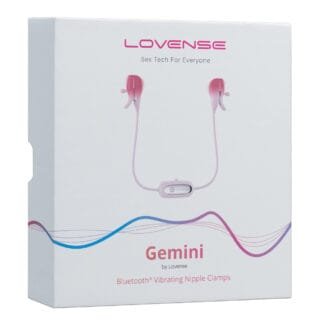 Lovense Gemini Vibrating Nipple Clamps - Pink