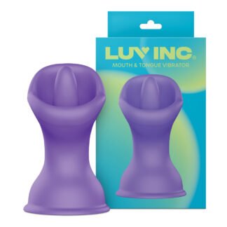 Luv Inc. Mouth & Tougue Suction Cup Vibrator - Purple