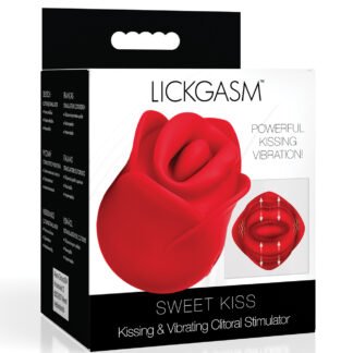 Lickgasm Sweet Kiss Kissing & Vibrating Clitoral Stimulator - Red